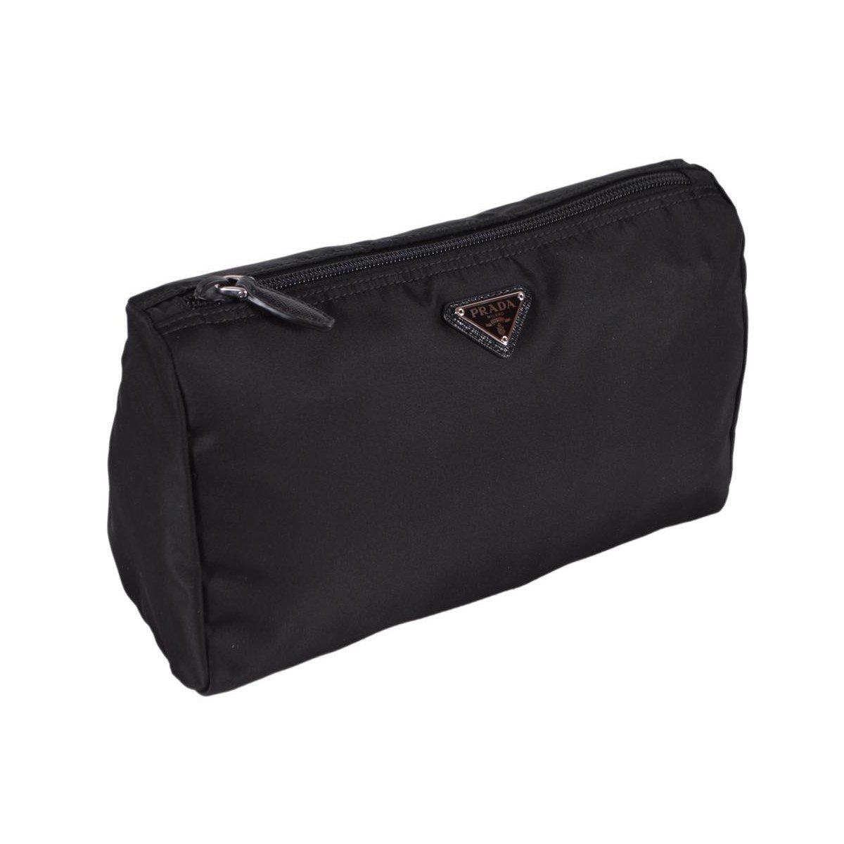 Prada Necessaire Black Tessuto Nylon Small Toiletry Case