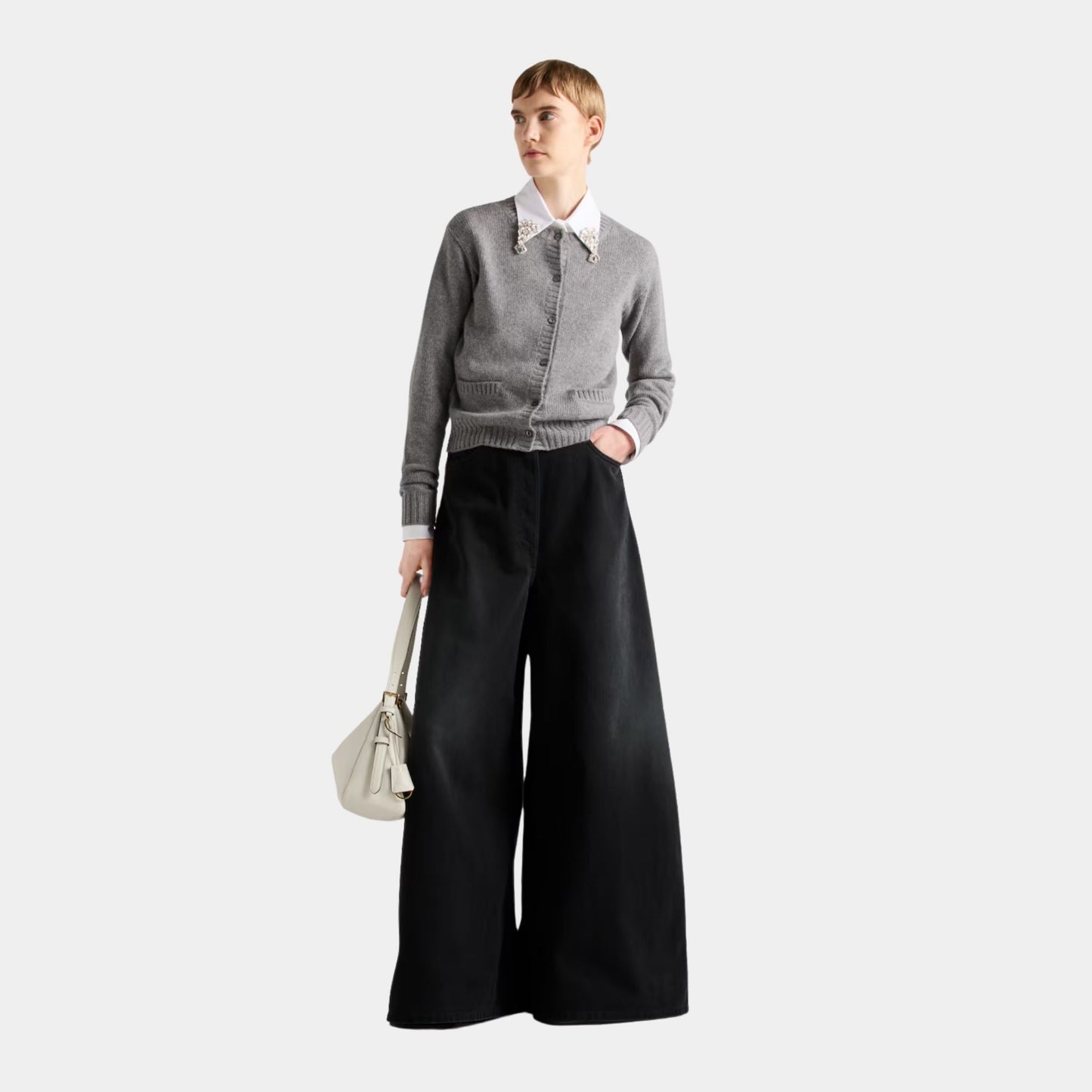 Palazzo Black Denim Jeans