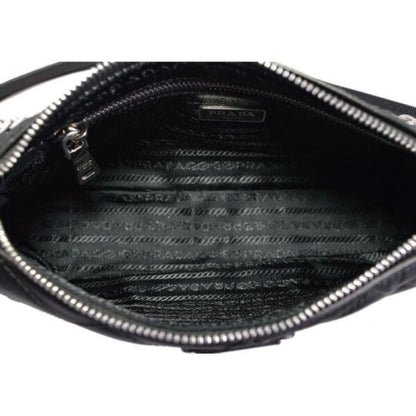 Prada Black Tessuto Nylon Quilted Chain Crossbody Bag