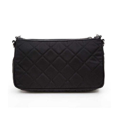 Prada Black Tessuto Nylon Quilted Chain Crossbody Bag