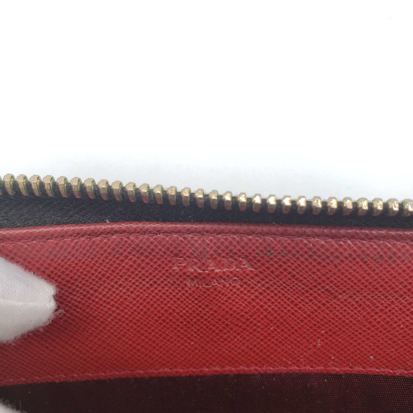 Prada Saffiano Zippy Black Wallet