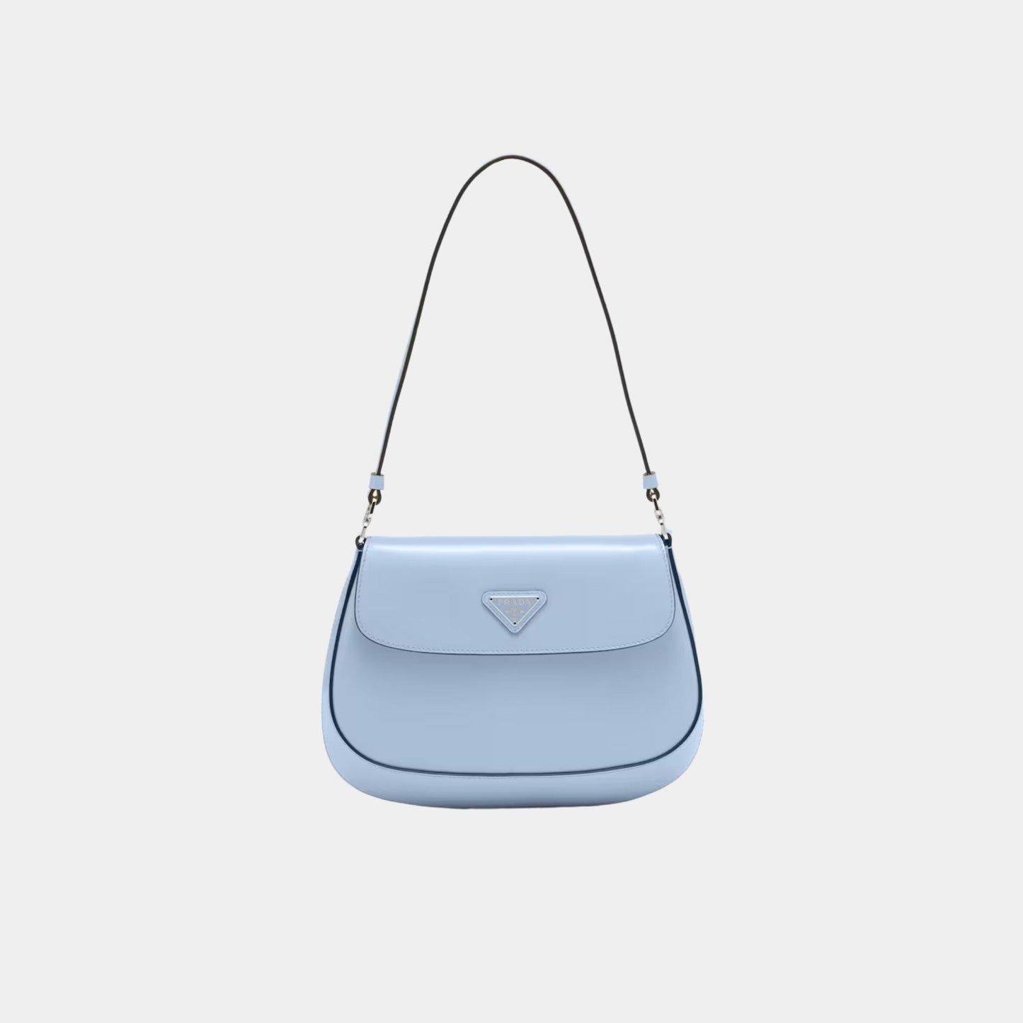 Small Cleo Brushed Leather Shoulder Bag With Flap