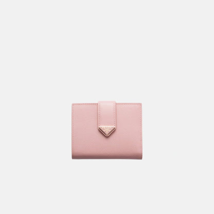 Small Saffiano and Smooth Leather Wallet