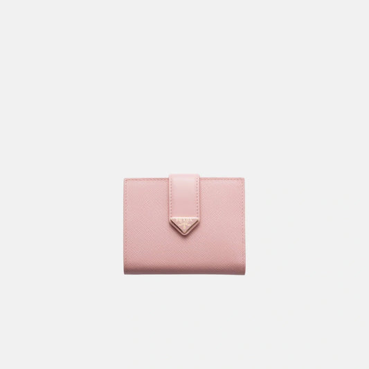 Small Saffiano and Smooth Leather Wallet