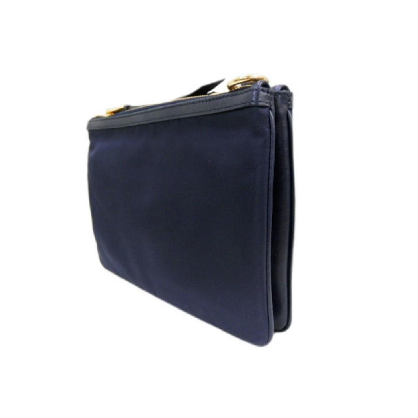 Prada Tessuto Nylon Blue Zip Calf Leather Cross Body Bag