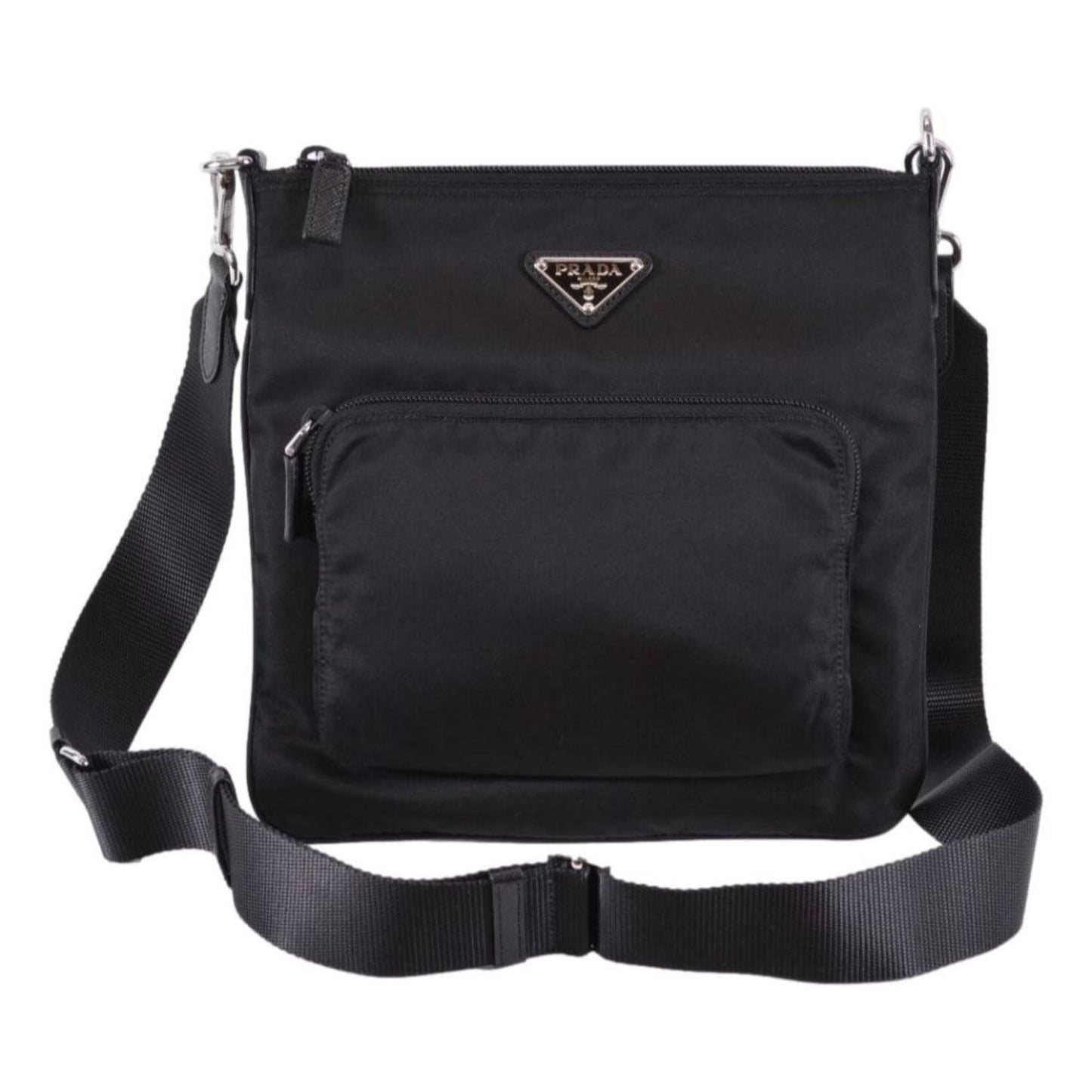 Prada Tessuto Nylon Sport Black Messenger Crossbody Bag