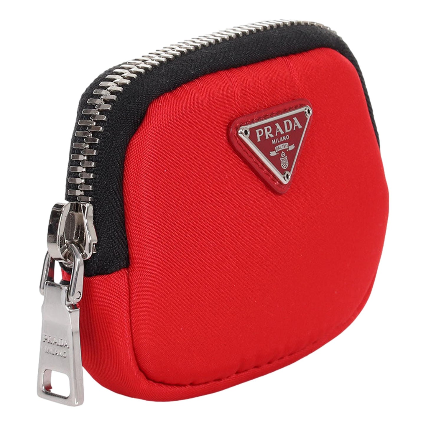 Prada Tessuto Red Nylon Cargo Mini Pouch on Lanyard Neck Bag