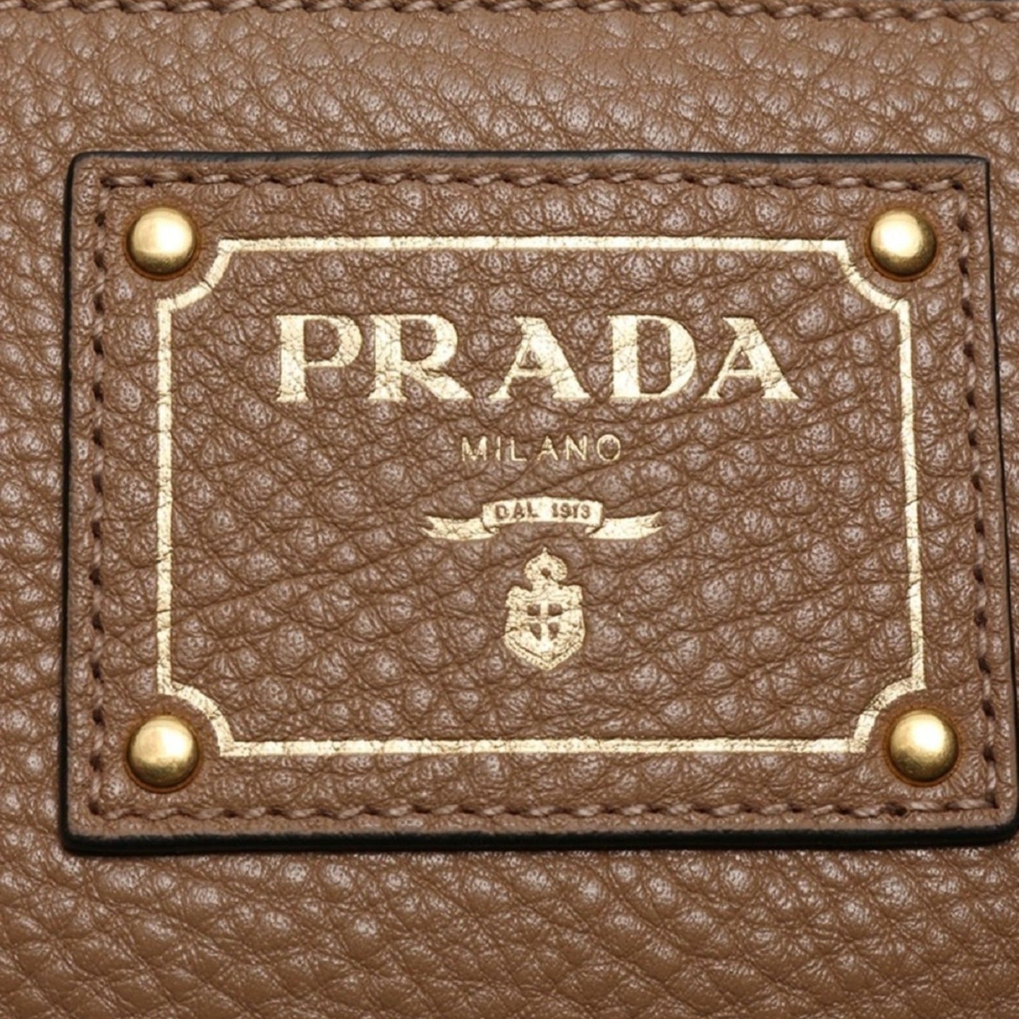 Prada Vitello Phenix Cognac Brown Shopping Tote Bag