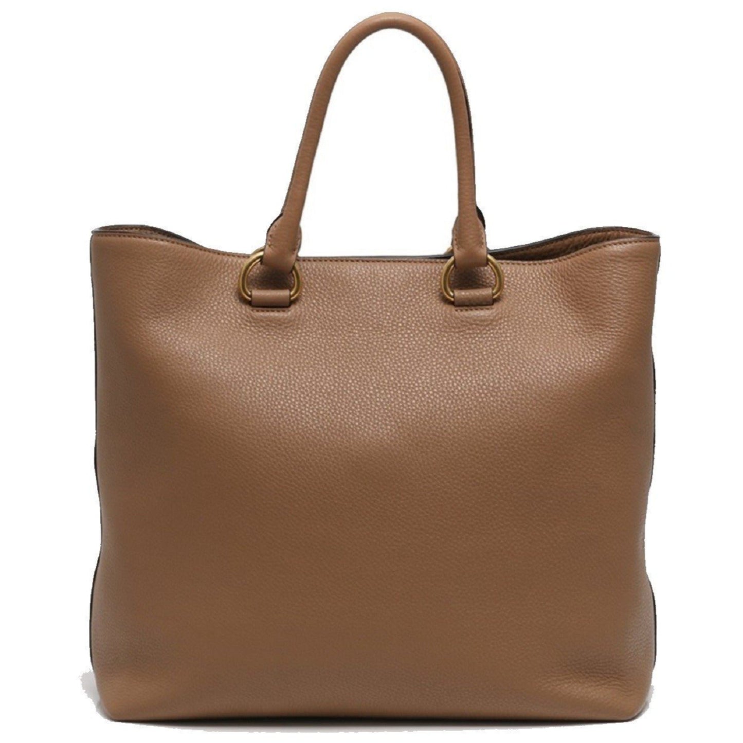 Prada Vitello Phenix Cognac Brown Shopping Tote Bag