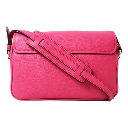 Prada Vitello Phenix Peonia Leather Flap Crossbody Bag