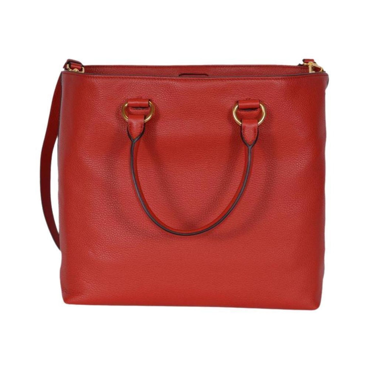 Prada Vitello Phenix Red Leather Shopping Tote