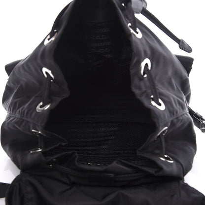 Prada Re-Nylon Black Drawstring Medium Rucksack Backpack