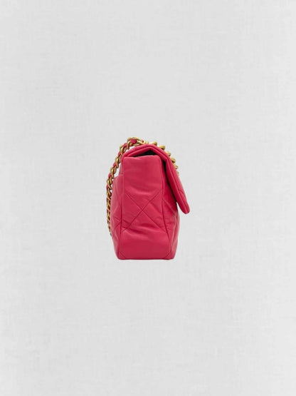 CHANEL 19 Pink Quilted Shoulder Bag