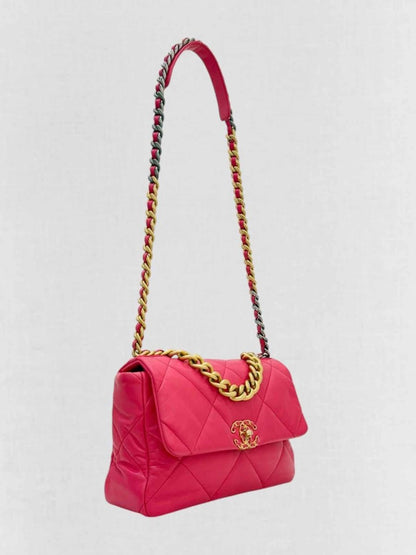 CHANEL 19 Pink Quilted Shoulder Bag