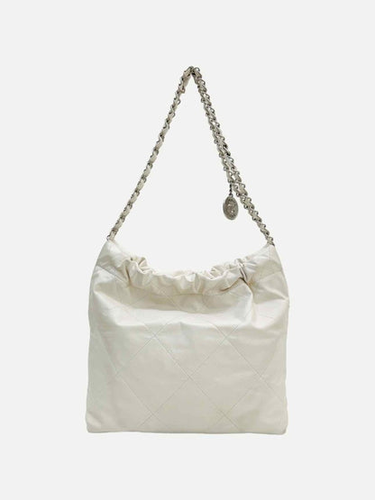 CHANEL 22 White Quilted Shoulder Bag