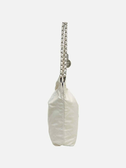 CHANEL 22 White Quilted Shoulder Bag