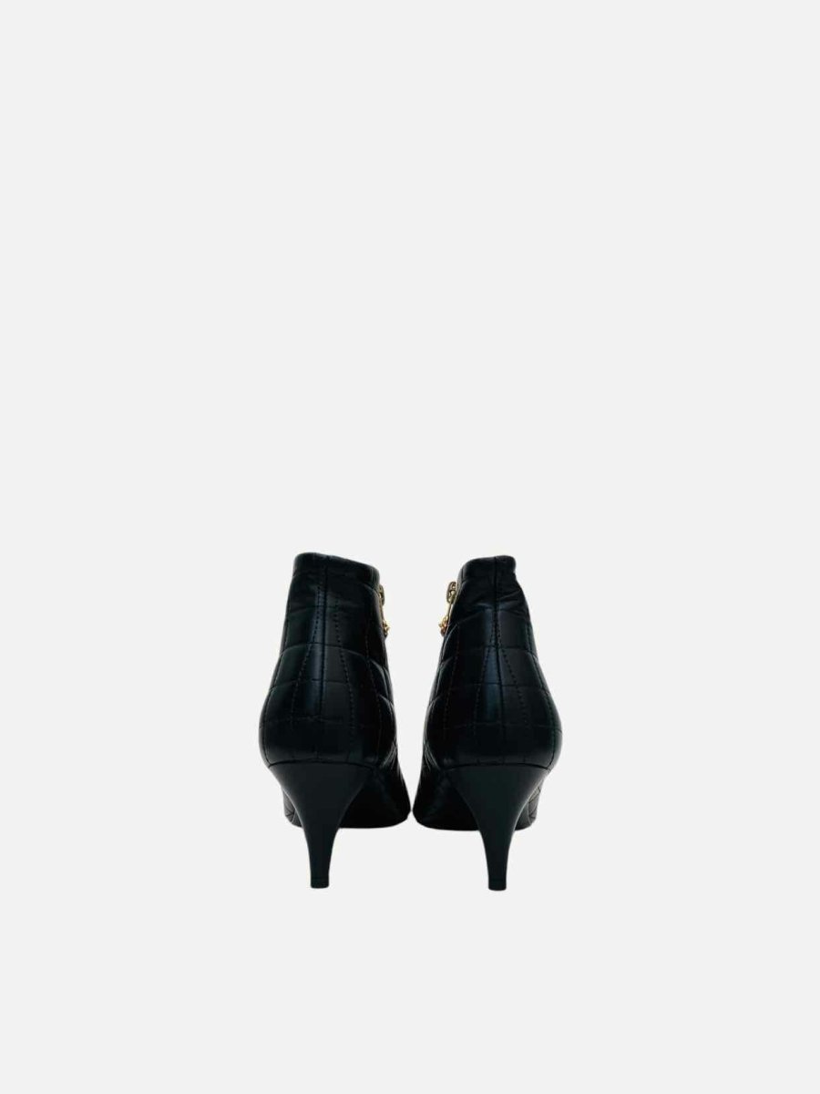 CHANEL Black Quilted Size EU 39C Ankle Boots