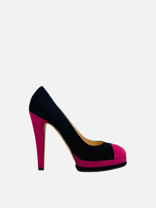 CHANEL Black w/ Pink Size EU 41 Pumps