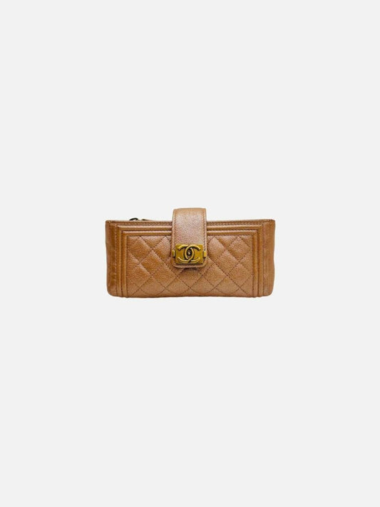 CHANEL Boy Peach Quilted Phone case