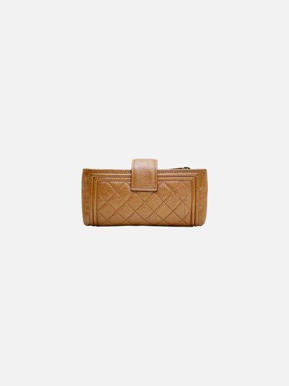CHANEL Boy Peach Quilted Phone case