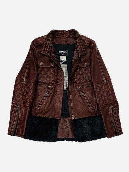 CHANEL Quilted Burgundy Size US 8 Jacket