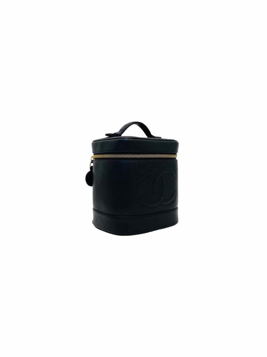 CHANEL CC Logo Black Vanity Case