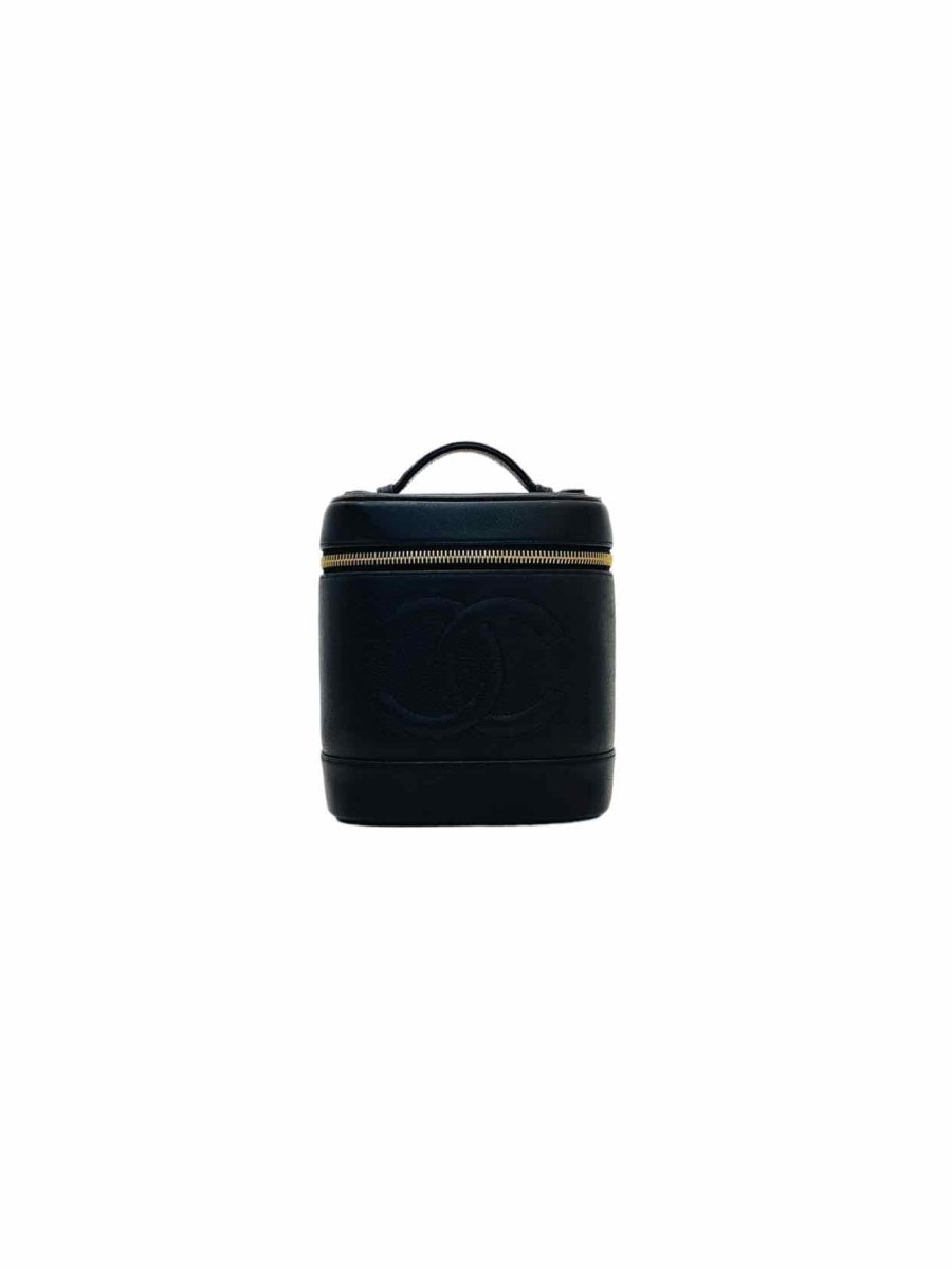CHANEL CC Logo Black Vanity Case