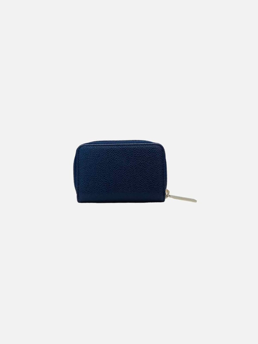 CHANEL CC Timeless Navy Blue Compact Wallet