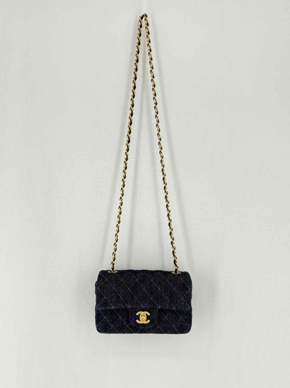 CHANEL Classic Flap Denim Quilted Shoulder Bag