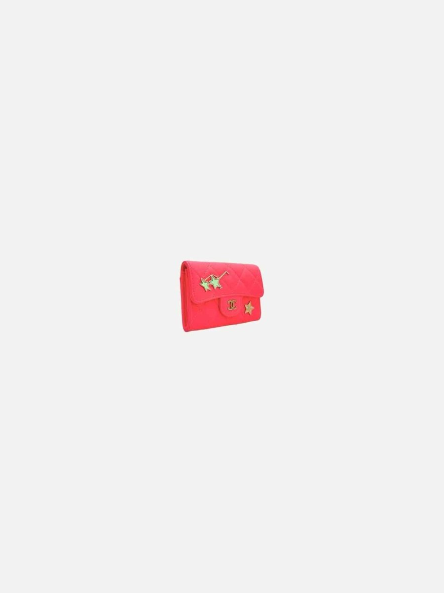 CHANEL Classic Pink Quilted Card Holder