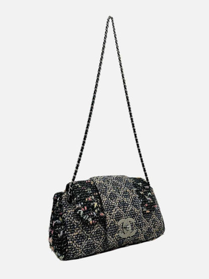 CHANEL Fantasy Tweed Black Multicolor Shoulder Bag