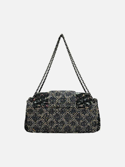 CHANEL Fantasy Tweed Black Multicolor Shoulder Bag