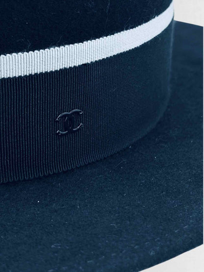 CHANEL Navy Blue CC Hat