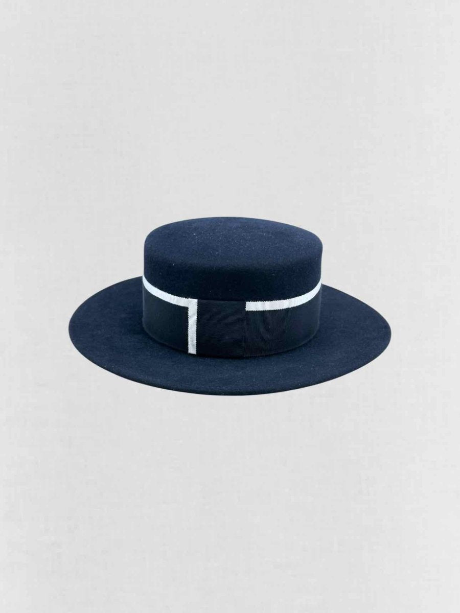 CHANEL Navy Blue CC Hat