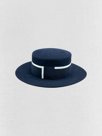 CHANEL Navy Blue CC Hat