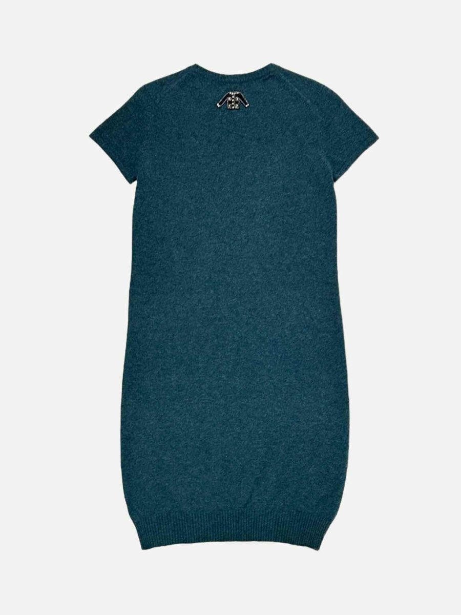 CHANEL Knit Green Size US 2 Knee Length Dress
