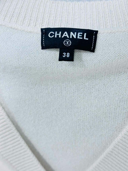 CHANEL Lion Embellieshed Cream Size US 6 Jumper