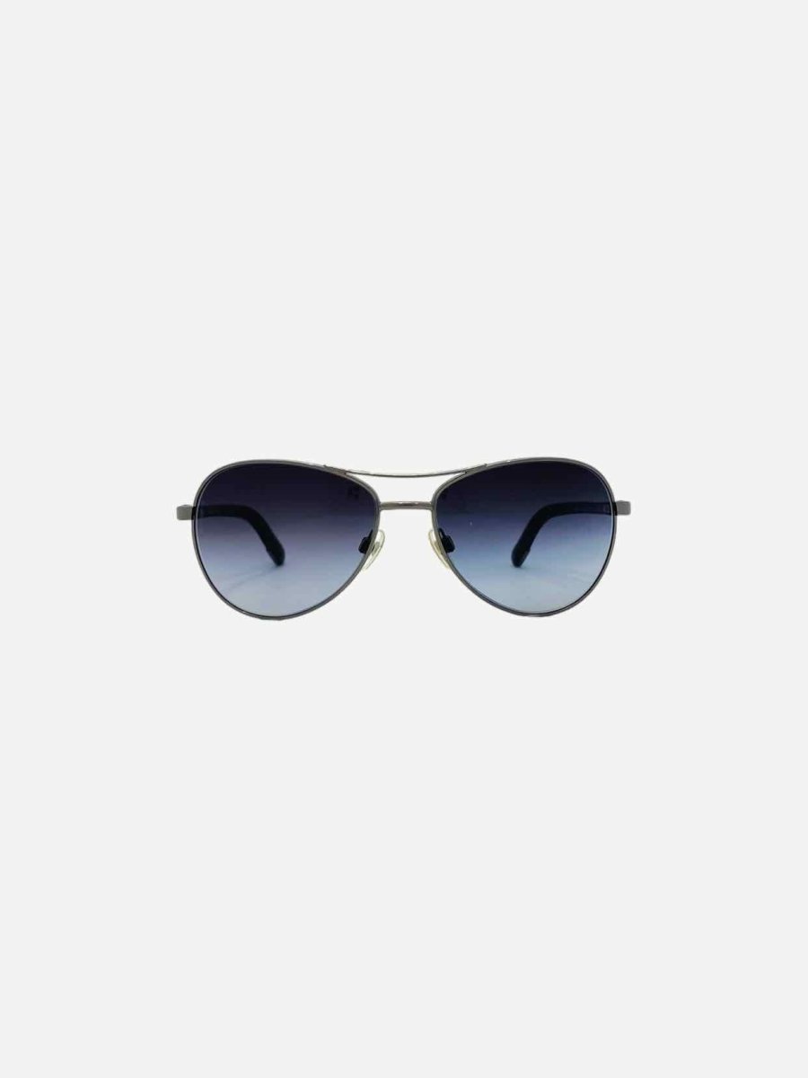 CHANEL Oversized Gun Metal Sunglasses