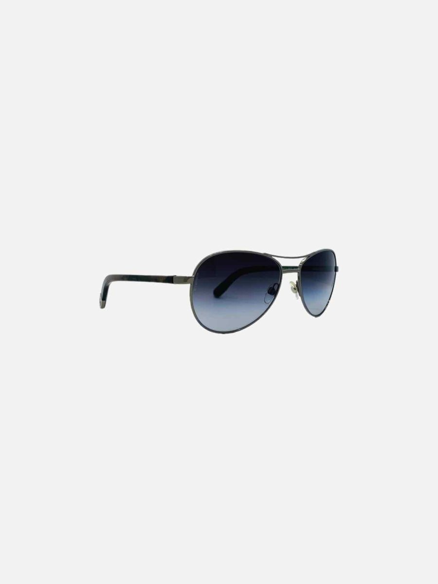 CHANEL Oversized Gun Metal Sunglasses