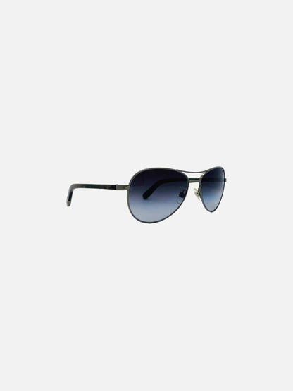 CHANEL Oversized Gun Metal Sunglasses