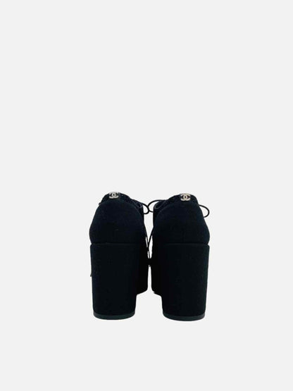 CHANEL Platform Black & Blue Size EU 36.5 Oxfords