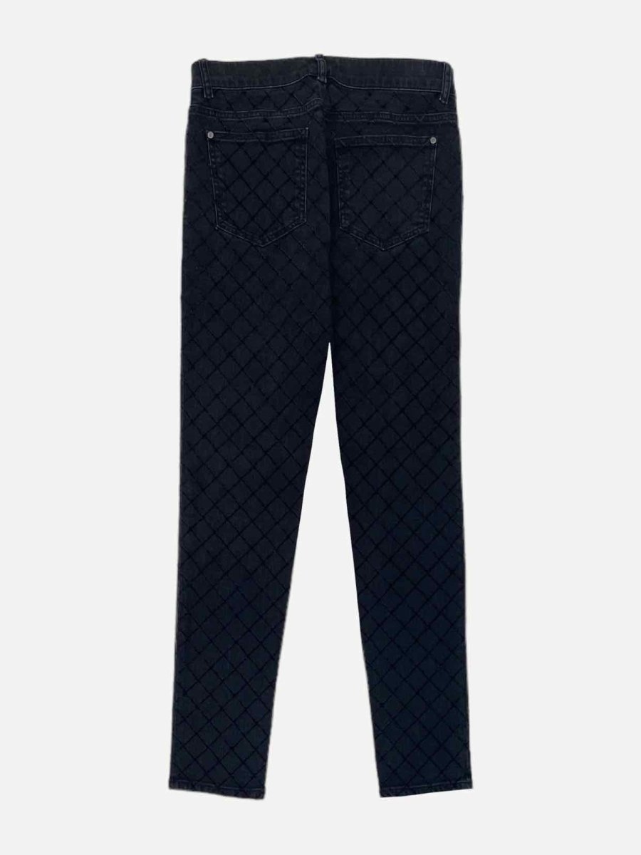 CHANEL Skinny Black Quilted Size US 2 Jeans