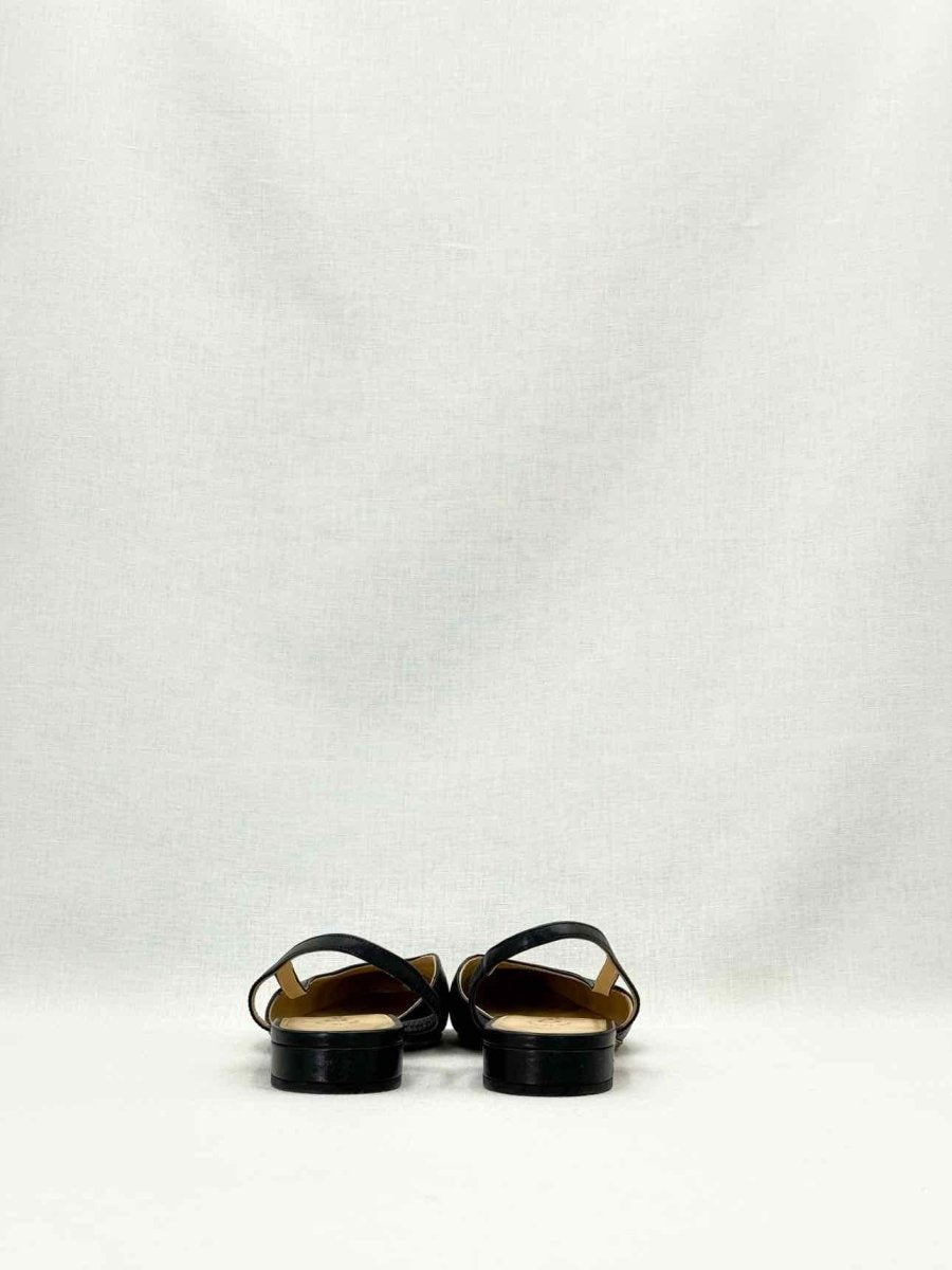 CHANEL Slingback Black Size EU 35.5 Ballet Flats