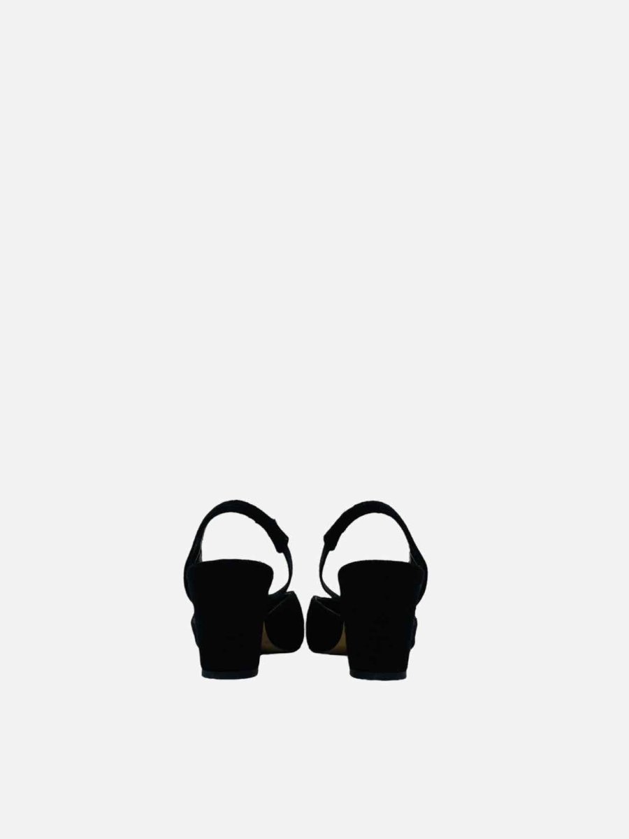 CHANEL Slingback Black Cap Toe Size EU 37 Pumps