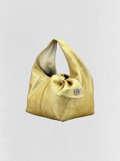 CHANEL Slouchy Metallic Gold Top Handle