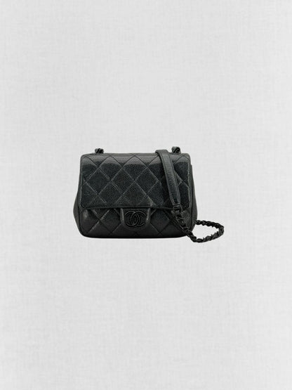 CHANEL Square Flap Black Quilted Crossbody