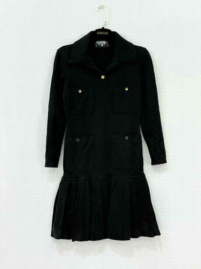 CHANEL Vintage Black Size XSmall Short Dress