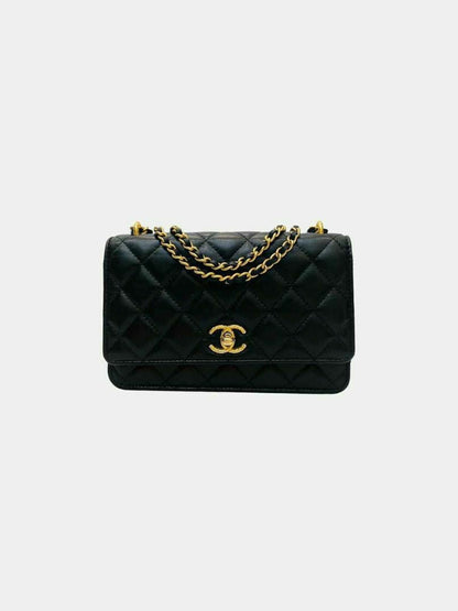 CHANEL Wallet on Chain Black Quilted Shoulder Bag