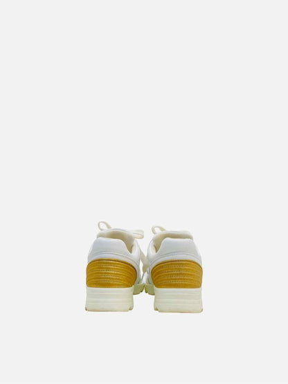 CHANEL White w/ Gold Size EU 37.5 Sneakers