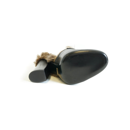 Gucci Princetown Mule Pump with Kangaroo Fur